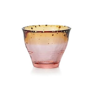 日本清酒杯 日本清酒杯 津輕びいどろ 金彩ぐいのみ 黃昏 F-71846   正面圖