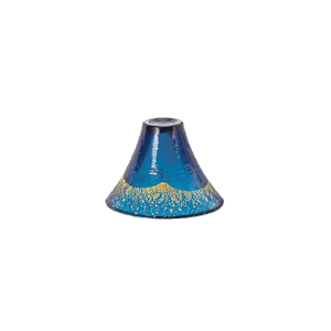 日本清酒杯 日本清酒杯 木本硝子 招福杯 富士山 藍金紺 65ml 65ml  正面圖