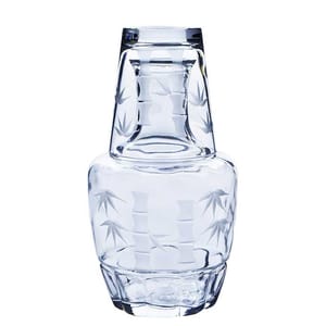 日本清酒杯 日本清酒杯 東洋佐佐木 冠水瓶分酒瓶及杯 竹切子 60-75 650ml 650ml  正面圖
