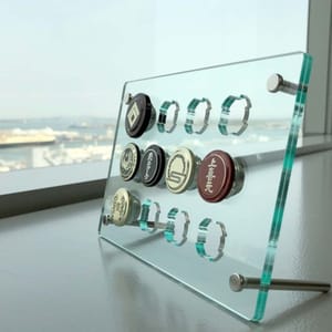 日本直送 日本直送 酒蓋收納展示架 膠架   正面圖