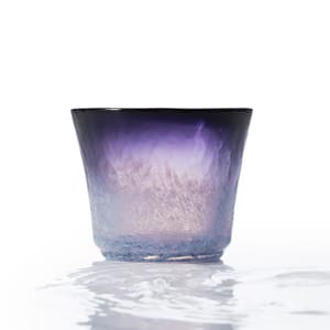 日本清酒杯 日本清酒杯 津輕びいどろ 青森の肴 鮪 F-62044   正面圖