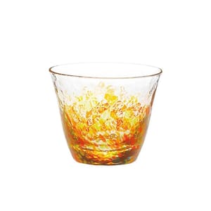 日本清酒杯 日本清酒杯 津輕びいどろ 陽の彩   正面圖