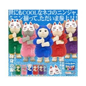 日本直送 日本直送 公仔擺設 忍者貓幪面俠 Ninja Cats 1套5隻 - 清貨優惠   正面圖
