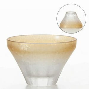 日本清酒杯 日本清酒杯 富士山盃 黃 85ml 85ml  正面圖