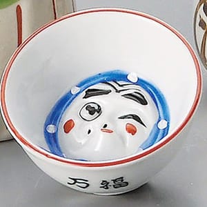 日本清酒杯 日本清酒杯 美濃燒 輕井沢 和食器 陶瓷酒具 火男酒杯   正面圖