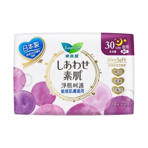 Laurier樂而雅 Laurier樂而雅 淨肌呵護系列 纖巧 夜用 30cm 10片裝 - 清貨優惠 正面圖