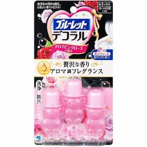 日本小林製藥 日本小林製藥 爽花蕾 小熊花香啫喱 玫瑰香薰 馬桶內壁用 3個入 - 清貨優惠 TBS 正面圖