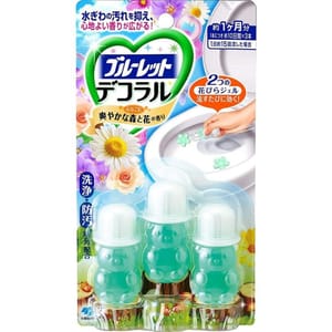 日本小林製藥 日本小林製藥 爽花蕾 小熊花香啫喱 森林香薰 馬桶內壁用 3個入 - 清貨優惠 正面圖