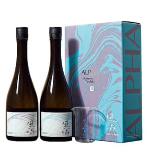 油長酒造 油長酒造 風之森 ALPHA 7 一期一會 Sweet&Dry 2支 720ml + Hario量杯  - 限定品 720ml  正面圖