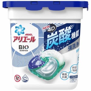 日本P&G 日本P&G ARIEL 4D炭酸機能 強效洗衣膠囊 12個盒裝 - 清貨優惠 正面圖
