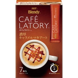 AGF AGF Blendy Cafe Latory 日版即沖 濃厚焦糖瑪奇朵 7支裝 - 清貨優惠 正面圖