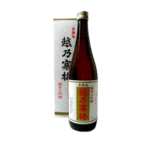 越乃寒梅 越乃寒梅 金無垢 純米大吟釀 720ml 720ml 正面圖
