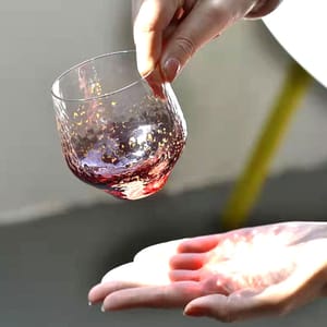 日式清酒杯 日式清酒杯 粉紅夢幻星空 1個入   正面圖