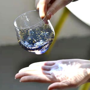 日式清酒杯 日式清酒杯 深藍銀河夜空 1個入   正面圖