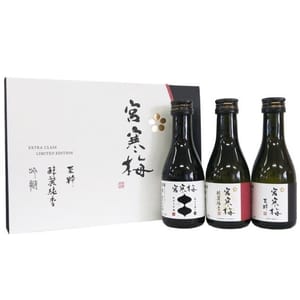 寒梅酒造 寒梅酒造 宮寒梅 EXTRA CLASS 吟髓・醇麗純香・至粹 180ml套裝 - 限定品 180ml  正面圖