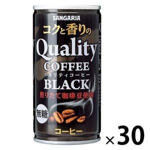 日本SANGARIA 日本SANGARIA 嚴選罐裝 無糖黑咖啡 185g 1箱30罐 - 清貨優惠 185g 正面圖