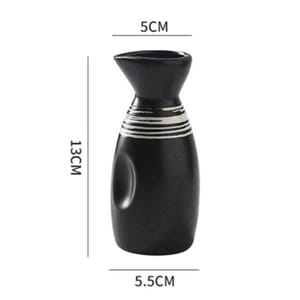 日式復古陶瓷清酒分酒瓶 日式復古陶瓷清酒分酒瓶 太極白 160ml 160ml  正面圖