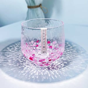 日式清酒杯 日式清酒杯 櫻花粉點 1個入   正面圖