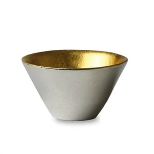 日本清酒杯 日本清酒杯 能作杯 猪口 金箔喜器 錫100% 85ml 85ml  正面圖