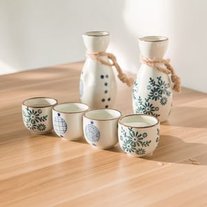 日式小酒杯 日式小酒杯 蘭花冬布花 1個裝   正面圖