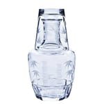日本清酒杯 日本清酒杯 東洋佐佐木 冠水瓶分酒瓶及杯 竹切子 60-75 650ml 650ml  正面圖
