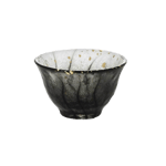 日本清酒杯 日本清酒杯 庄內Craft 職人による硝子杯 黑 F-70442   正面圖