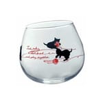 日本清酒杯 日本清酒杯 木本硝子 不倒翁酒杯 貓貓與紅色冷線 495ml SW91-J334 495ml  正面圖