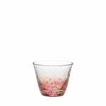 日本清酒杯 日本清酒杯 津輕びいどろ 花の彩   正面圖