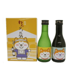 日の丸 日の丸 秋田犬清酒 純米大吟釀+特別純米酒 180ml 2支套裝 180ml  正面圖