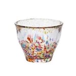 日本清酒杯 日本清酒杯 津輕びいどろ 金彩煙花 F-71894   正面圖
