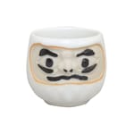 日本清酒杯 日本清酒杯 日本製造 陶瓷酒具 緣起良 白達摩 清酒杯 1個入   正面圖