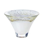 日式清酒杯 日式清酒杯 富士山杯金箔水晶玻璃 金白色 1個 正面圖