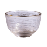 【天狗舞 清酒 Sake 換購品】日式清酒杯 加厚錘目紋 2個入 雙線紋金邊