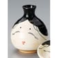 日本清酒壺 日本清酒壺 美濃燒 輕井沢 和食器 新陶瓷酒具 阿龜酒壺   正面圖