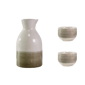清酒杯 清酒杯 北歐風小清新陶瓷酒杯酒瓶套裝 一瓶兩杯   正面圖